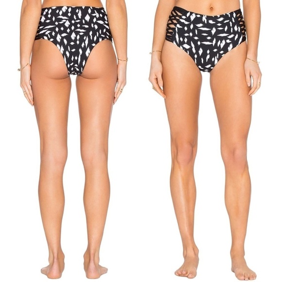 L*SPACE x REVOLVE Tigress Reversible Bikini Bottom in Black - Picture 2 of 9